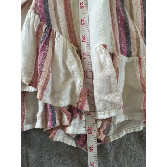 Rails Wrap Dress Women XSmall Cream Jewel Striped Madison Lightweight Sleeveless - Picture 7 of 11